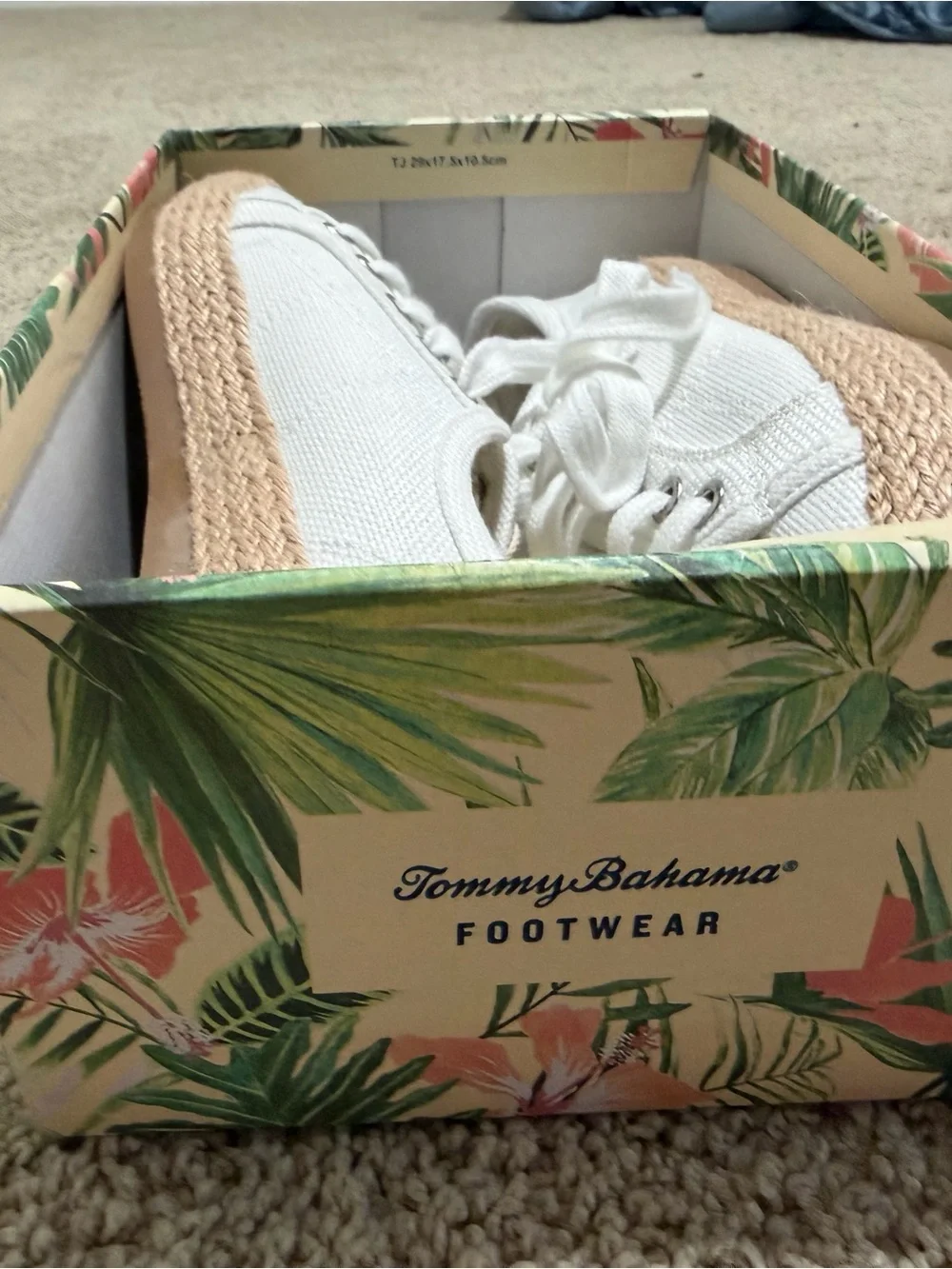 Tommy Bahama White Canvas Espadrille Sneakers with Rope Trim